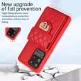 thumbnail image 6 of Phone Case for Samsung Galaxy S20 Ultra 5G Wallet Cover with Credit Card Holder Shoulder Crossbody Strap Long Lanyard Leather Cell Accessories S20ultra 20S S 20 A20 S2O 20ultra G5 Women Girls Men Red, 6 of 15