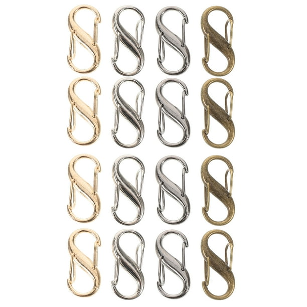 16 hebillas metálicas ajustables para cadena de bolso, acortadores de cadena, ajuste de correa de bolso, pequeñas hebillas metálicas para cadenas de bolso
