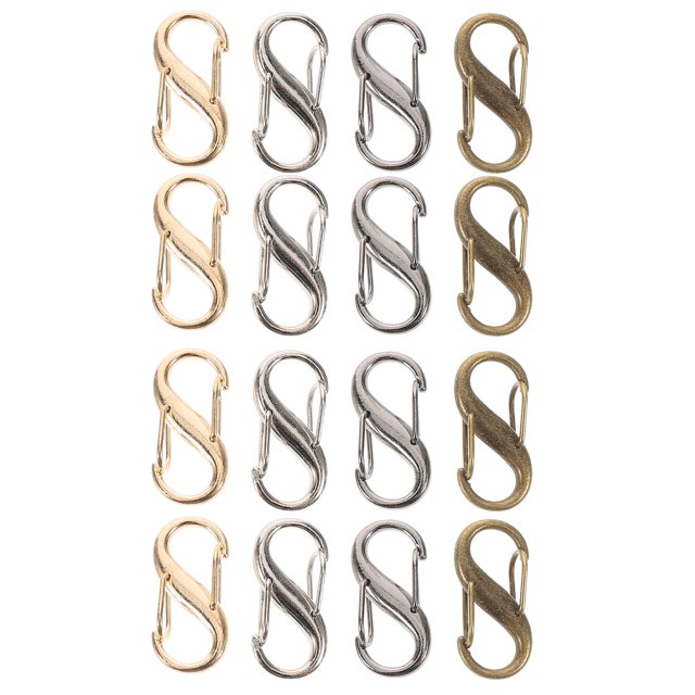 16 hebillas de metal ajustables, hebillas de correa de cadena, acortador de cadena, hebillas de ajuste de correa de bolso, pequeñas hebillas de metal para cadenas de bolsos