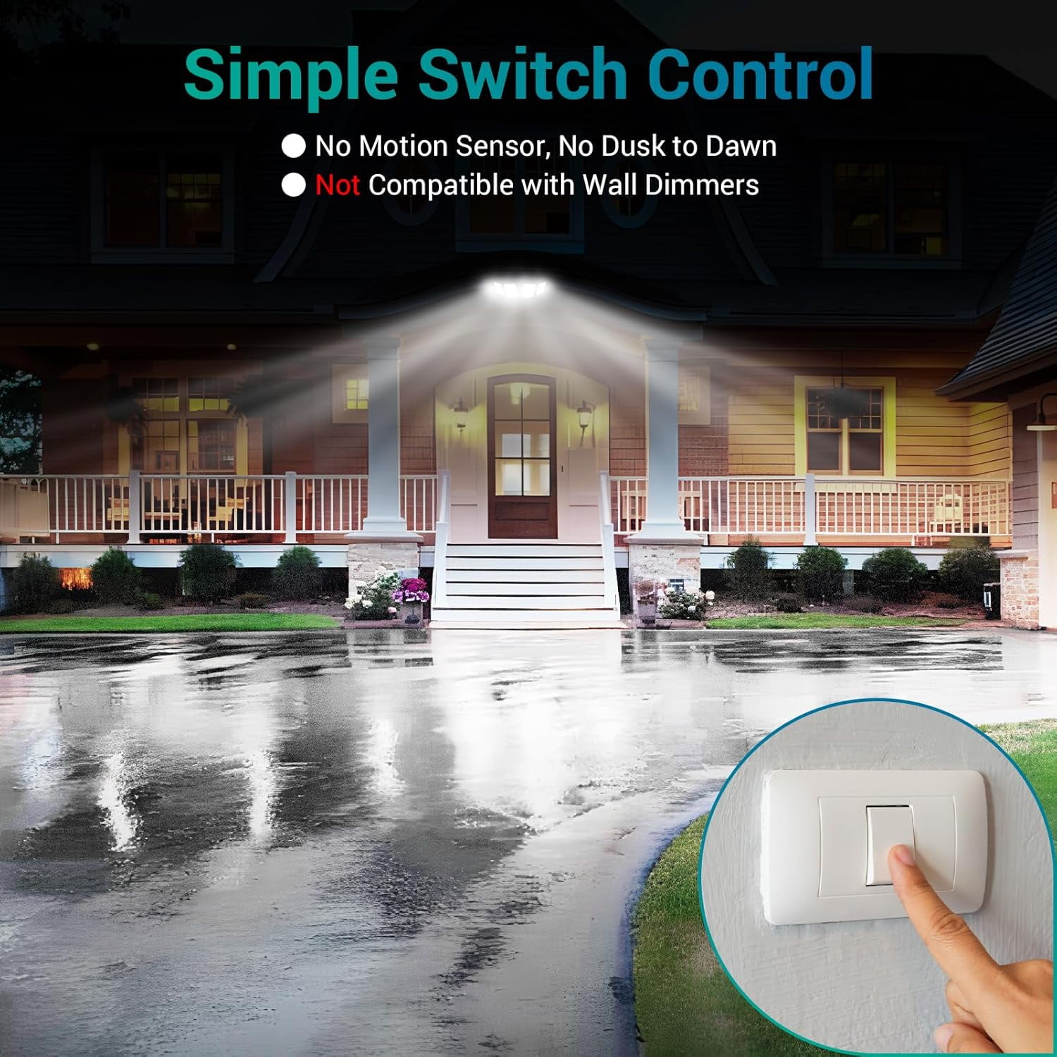 USTELLAR 100W Motion Sensor Light Outdoor with IR Remote Control, 10000LM Super Bright LED Flood Light Outdoor Security Light, 5000K White Motion Sensor Light For Yard Eave 1 Pack