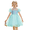 Green Scale, variant on Toddler Girls Dress Contrast Mesh Puff Short Sleeve Flowy Bubble Hem Organza Casual Party Dresses