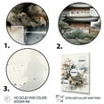 thumbnail image 3 of Designart "Fantasy Sumi Asian Painting II" Asian Floater Framed Wall Art Living Room, 3 of 7