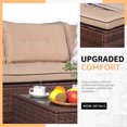 thumbnail image 4 of OC Orange-Casual 5-Piece Patio Furniture Set, Outdoor Sectional Sofa, Brown Rattan & Beige Cushion, 4 of 9