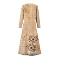 thumbnail image 5 of Robes d'Été pour Femmes à Manches Longues Robes à Col Rond avec Poche, 5 of 5