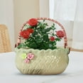 thumbnail image 6 of Ckraxd Multi-purpose Handheld Basket Planter - Decorative Ceramic Container for Small Succulents, Farmhouse Style, Wedding, Office, Home Decoration, 6 of 8