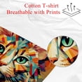 thumbnail image 2 of Retro Cat Elegant White Cotton T-Shirt for Men - Classic Fit Short Sleeve Tee with 100% Cotton Material - Comfortable and Stylish Casual Top for Everyday Wear, 2 of 5