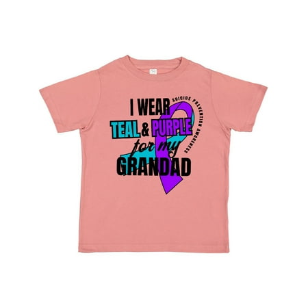 

Inktastic Suicide Prevention I Wear Teal and Purple for My Grandad Gift Toddler Boy or Toddler Girl T-Shirt