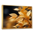 thumbnail image 2 of Designart "Leaves Gilded In Golden Hues" Leaves Floater Framed Canvas Art Print, 2 of 5