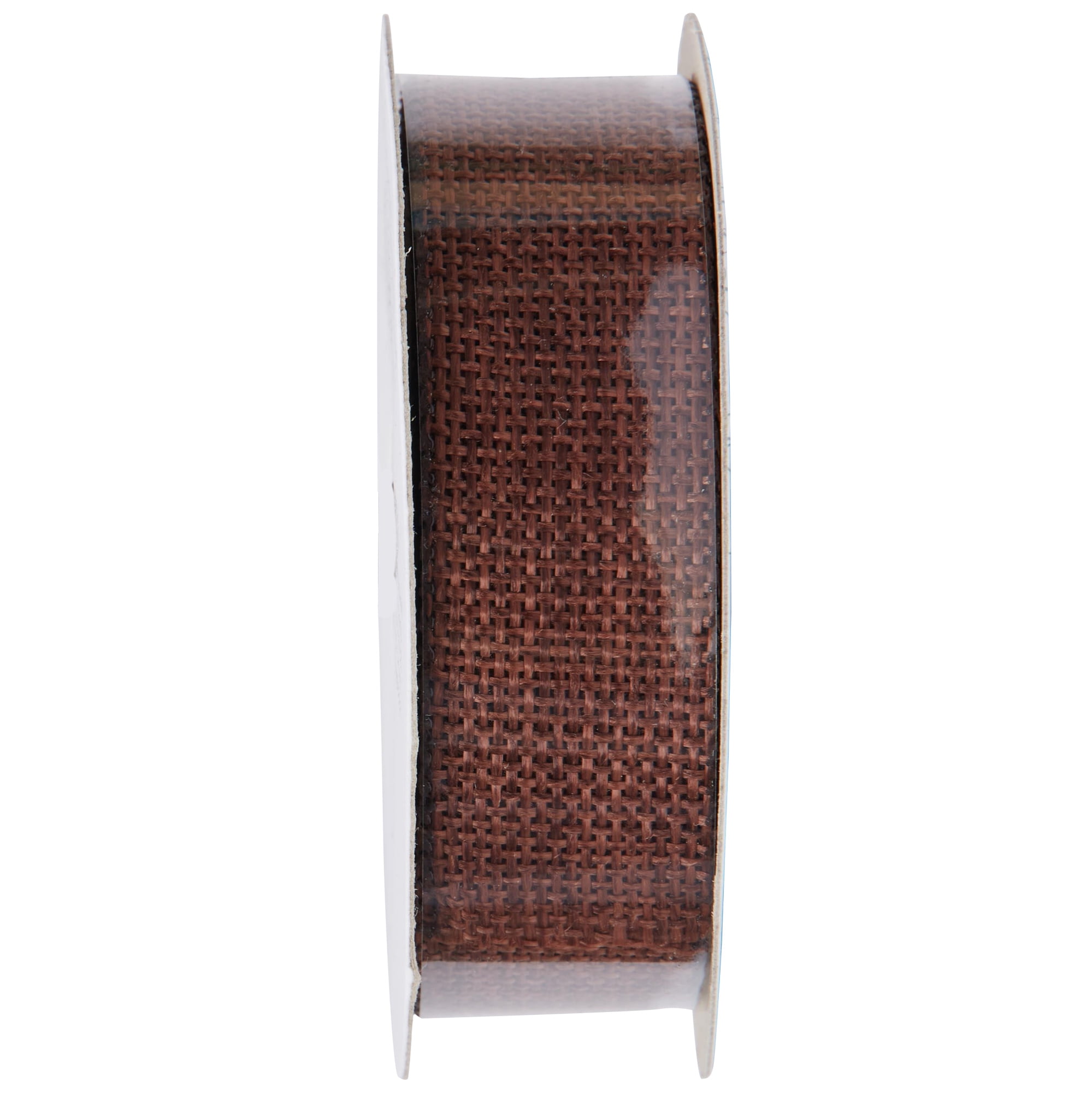 (3 pack) Offray ribbon, mudpie brown 7/8 inch woven burlap woven ribbon, 9 feet, 1 each