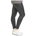 thumbnail image 3 of BLACK TAPE Womens Black Stretch Textured Pull-on Style High Waist Leggings Plus 3X, 3 of 3