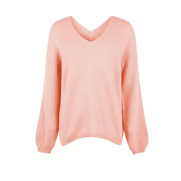 tklpehg Womens Sweaters Fall Winter Warm Sweater V-Neck tklpehg Womens Sweaters Fall Winter Warm Sweater V-Neck