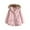 Pink, variant on AherBiu Winter Coats for Girls Fleece Lined Jackets Button Zip up Fuzzy Hooded Thermal Warm Outwear