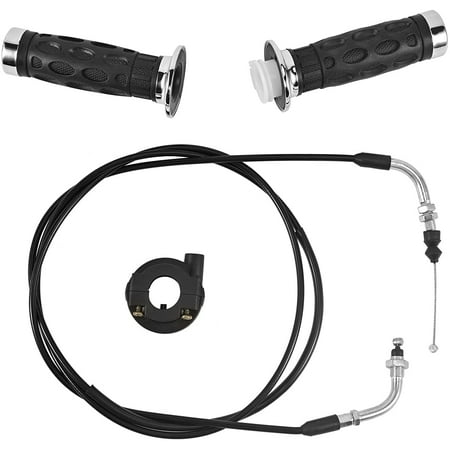 Trkimal Throttle Twist Grip Set with 78" Scooter Throttle Cable for GY6 50cc, 80cc, 125c, 150cc QMB139 157QMJ Jonway Roketa Nst Taotao Chinese Scooter Parts