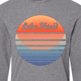 thumbnail image 4 of Inktastic Lake Placid Retro Sunset Long Sleeve T-Shirt, 4 of 5