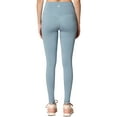 thumbnail image 2 of Made by Johnny Women's Peached Front Seamless Leggings with Inner Pocket Full-Length Yoga Pants XS ICE_BLUE, 2 of 6