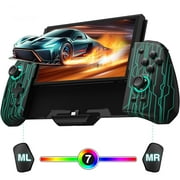 FUNLAB Nintendo Switch Controller, Ergonomic Joy-Con Grip, RGB/Turbo/Mapping/Hall - Black