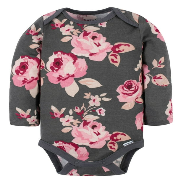 Modern Moments Pañalero rosa gris body bebé algodón cómodo mameluco