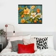 thumbnail image 5 of Awypu Flower Wall Art for Living Room. Abstract Decor Picture. Retro Peach Blossom-Print on Canvas. Framed Canvas Painting for Wall Golden Frame, 5 of 6