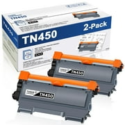 TN450 TN420 High Yield Toner Cartridge Replacement for Brother TN450 TN420 TN-450 TN-420 Toner Cartridge for MFC-7360N MFC-7860DW HL-2230 Printer (2 Black)