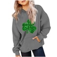 thumbnail image 2 of Girls Sweatshirt Crewneck Oversized Pullover Cotton Clothes Printed Long Sleeves Tops Casual Fleece Sweater with Pocket Fall Winter Warm Sweatshirts Kids Hoodies, 2 of 5
