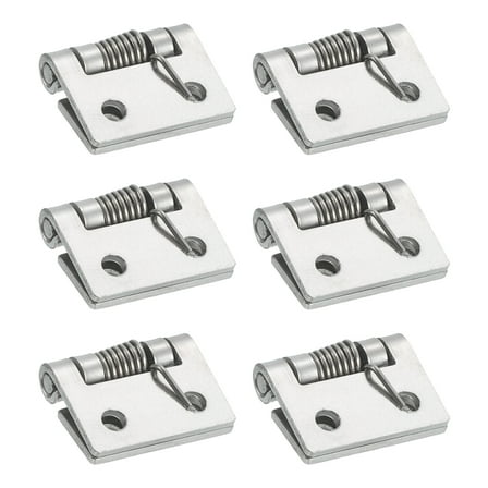6Pcs Self-Closing Door Hinges, 1" 304 Stainless Steel Spring Hinge, Exterior