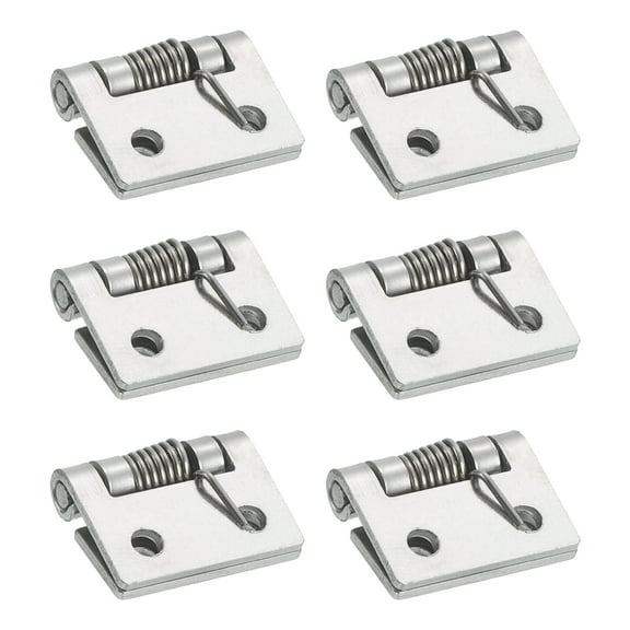 6Pcs Self-Closing Door Hinges, 1" 304 Stainless Steel Spring Hinge, Exterior