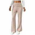 thumbnail image 5 of JUSLIO Womens Pants Comfortable Casual Lounge Striped Pants for Women Straight Leg Pants Pink XL, 5 of 7