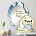 thumbnail image 2 of DESIGN ART Designart 'Abstract Geode White II' Printed Abstract Marble Wall Mirror 20in.x30in., 2 of 5