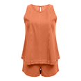 thumbnail image 5 of HAYIMI Womens Summer Outfits Sets 2 Pieces Sleeveless Tops With Casual Loose Denim Shorts Summer Travel Beach Solid Color Stylish Clothes Sets, 5 of 5