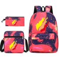 thumbnail image 1 of Leisure Prestonplayz Student Schoolbag Backpack Small Shoulder Bag Pen Bag Three-piece Set, 1 of 1