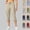Light Blue, variant on Capris for Women Solid Color Pentagonal Pants With Elastic Waist Casual Work Clothes Belt Pockets