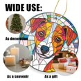 thumbnail image 3 of Funny Christmas Ornament,Adult Jack Russell Terrier,Xmas Round Ceramic Pendant, 3 of 6