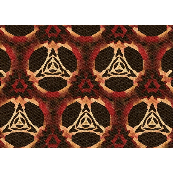 Ahgly Company Indoor Rectangle Patterned Red Fox Red Area Rugs, 8' x 12'