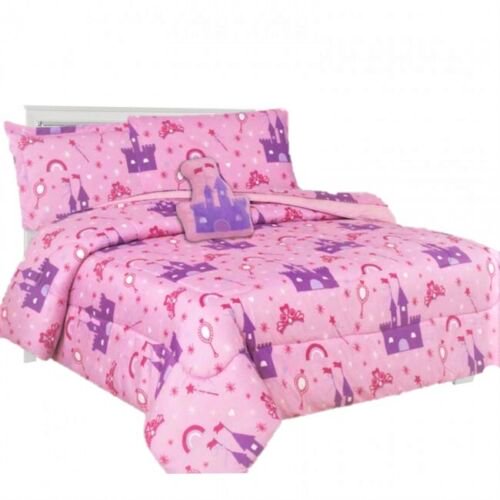 Comforter bed in bag set 6 pieces kids twin size lightweight warm kids