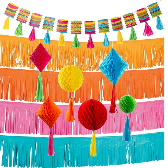 Fun Express Fiesta Hanging Decorations Kit 17 Pieces