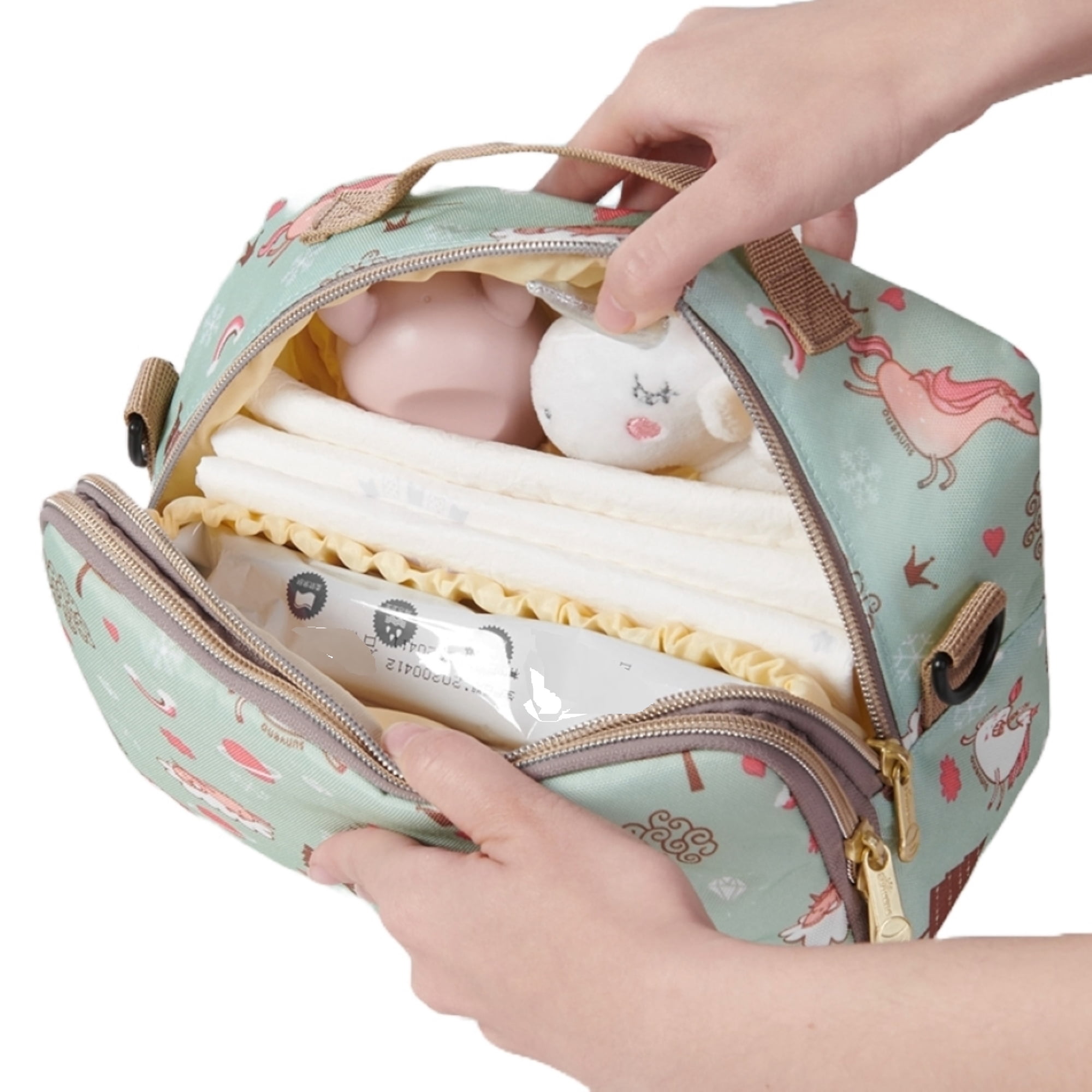Sunveno Diaper Bag with Water-Resistant, Portable Changing Pad, 1 Count