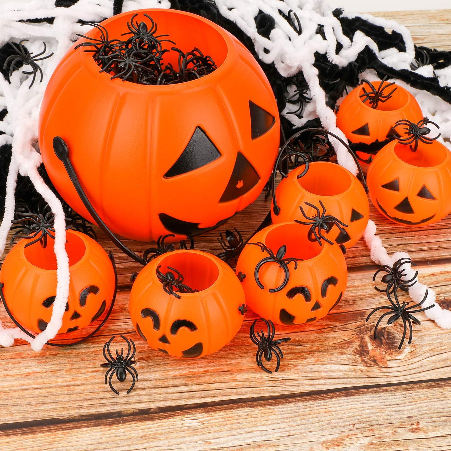 ハロウィン入れ物 Amazon.com: BESTOYARD Halloween Pumpkin Bucket, 7-Inch