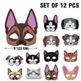 thumbnail image 3 of WIRESTER 12 Pack Felt Party Masks, Fun Party & Birthday Dress Up Supplies - Dog & Cat Breeds, 3 of 6