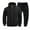 Black, variant on Men's Tracksuits 2 Piece Fall Winter Sports Casual Outfits Pockets Full Zip Hooded Jacket and Jogger Pant Sets (XL, Wine)