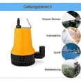 thumbnail image 3 of 12V Submersible Pump 50W Submersible Pump 4200L/H DC Pump Dirty Water Pump Portable Cable Length 2.3m With Clip, 3 of 5