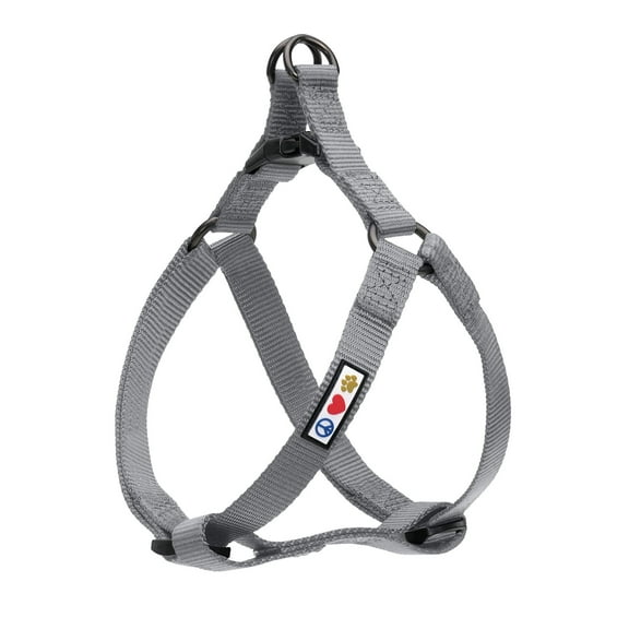 Pawtitas Dog Harness - Grey - (M) Medium Step in Dog Harness Training & Walking