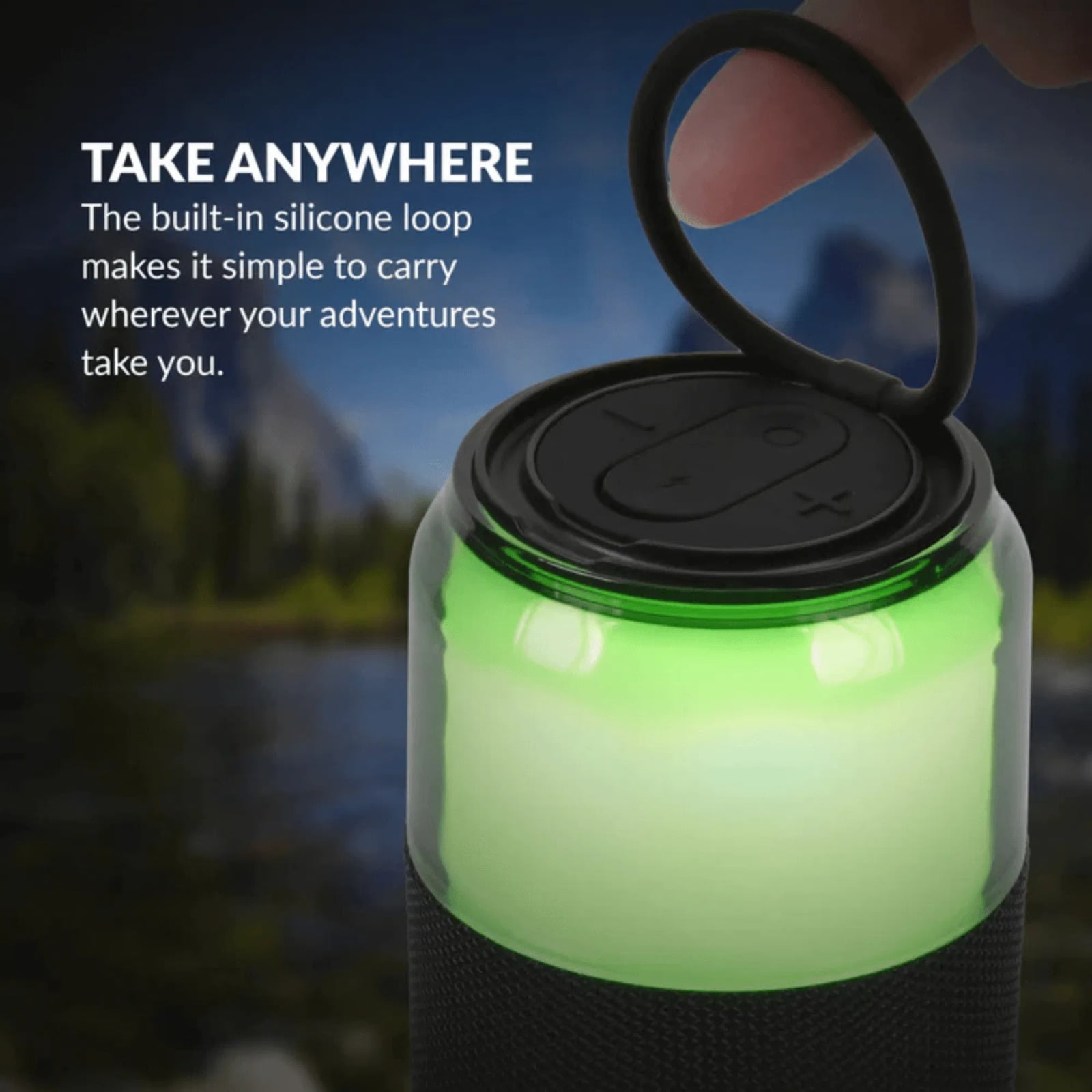LED open-top can speaker, portable Bluetooth speaker, 4 color LED lighting modes, built-in silicone ring, with dust-proof cover, suitable for clubs and computer rooms.