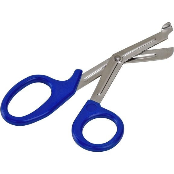 Mabis Medical Shears, Stainless Steel, 7-1/2" L, Blue 27-755-010