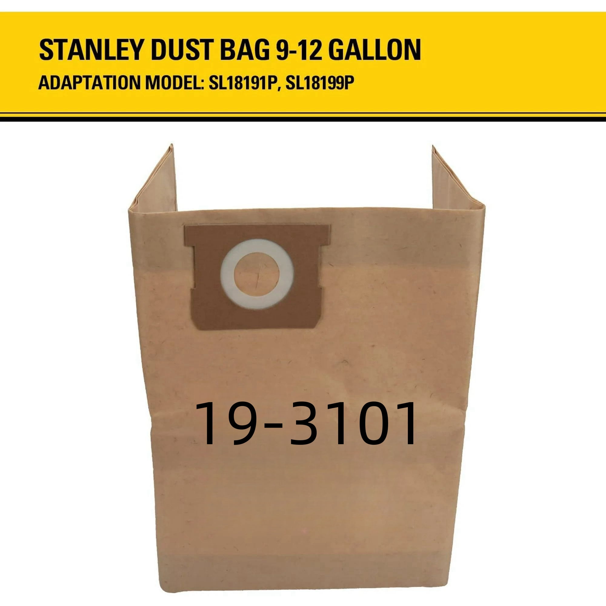 9 Pack 19-3101 Disposable Filter Bag ，Compatible with Stanley 9-12 Gallon Disposable Filter Bag for Wet/Dry Vacuums
