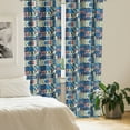 thumbnail image 2 of Ambesonne Ethnic Curtains, Folk Geometric, Pair of 28"x63", Multicolor, 2 of 5