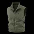 thumbnail image 5 of Zysthvn Zip up Casual Vest for Men Winter Fleece Jacket Men with Pockets Sleeveless Stand Collar Solid Outerwear, 5 of 6