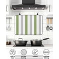 thumbnail image 5 of Stove Top Covers for Electric Stove 28.5x20.5 Inches, Green Grey Stripe Heat Insulation Fireproof Glass Cooktop Protector, Modern Farmhouse Vertical Striped Countertop Stovetop Cover for Kitchen, 5 of 8