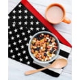 thumbnail image 3 of Red American Flag Kitchen Dish Towels for Drying Dishes Set of 4, Black White Striped US Flag Stars Waffle Weave Microfiber Hand Tea Bathroom Towels Quick Dry & Absorbent Towel 12x12, 3 of 7