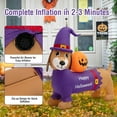 thumbnail image 4 of Costway 5 FT Long Halloween Inflatable Dachshund Dog with Pumpkin Self Inflating Yard, 4 of 10