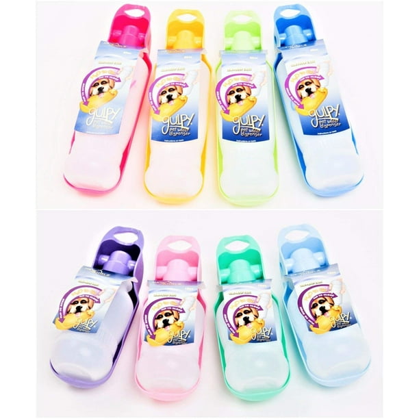 Gulpy Pet Water Dispenser 2 Pack 20oz and 10oz (colors may vary